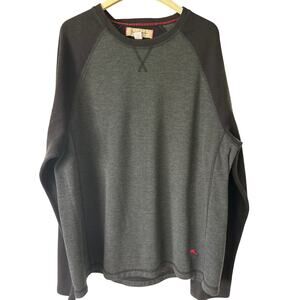 Tommy Bahama Crew Neck Long Sleeve Pullover Men’s XL Black Gray Embroidered Logo